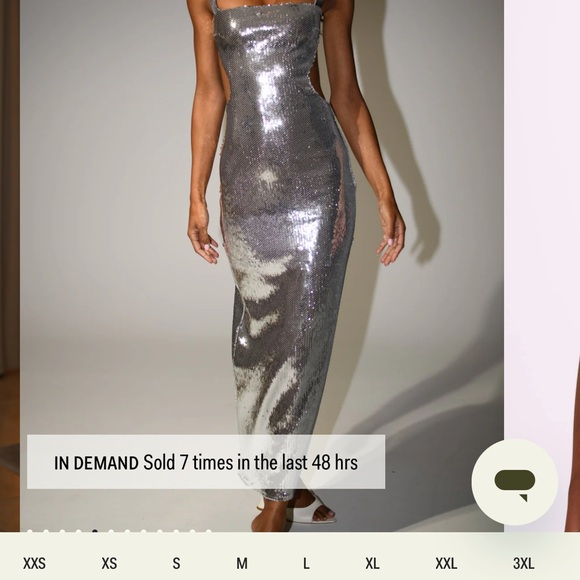 Meshki Metallic Silver Backless Dress - Picture 5 of 12